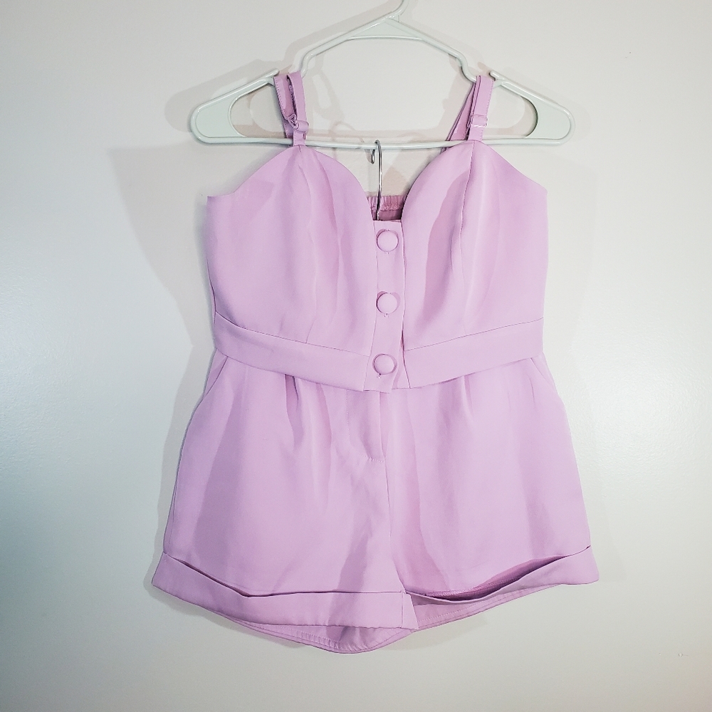 SHEIN Unity Covered Button Cami Top With Shorts Set Purple S - Picture 2 of 7